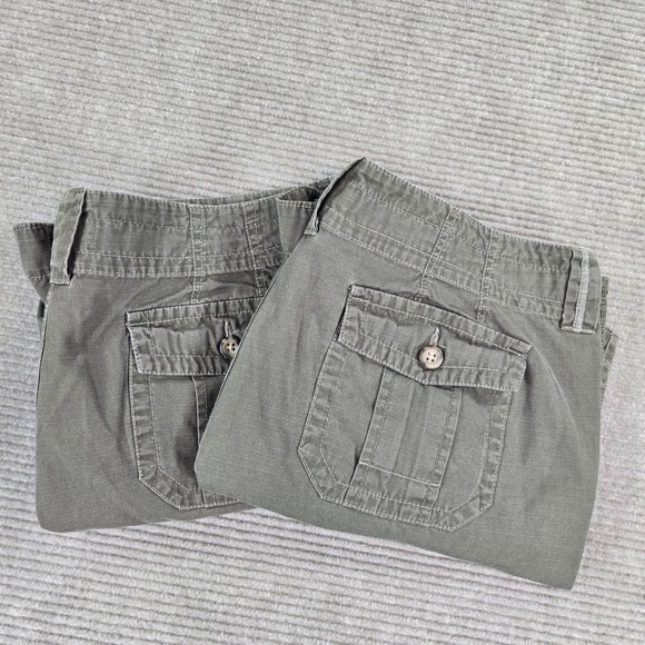 Eddie Bauer Pants - Eddie Bauer Womens 18 Olive Green Ripstop Cotton Cargo Shorts Lot of 2